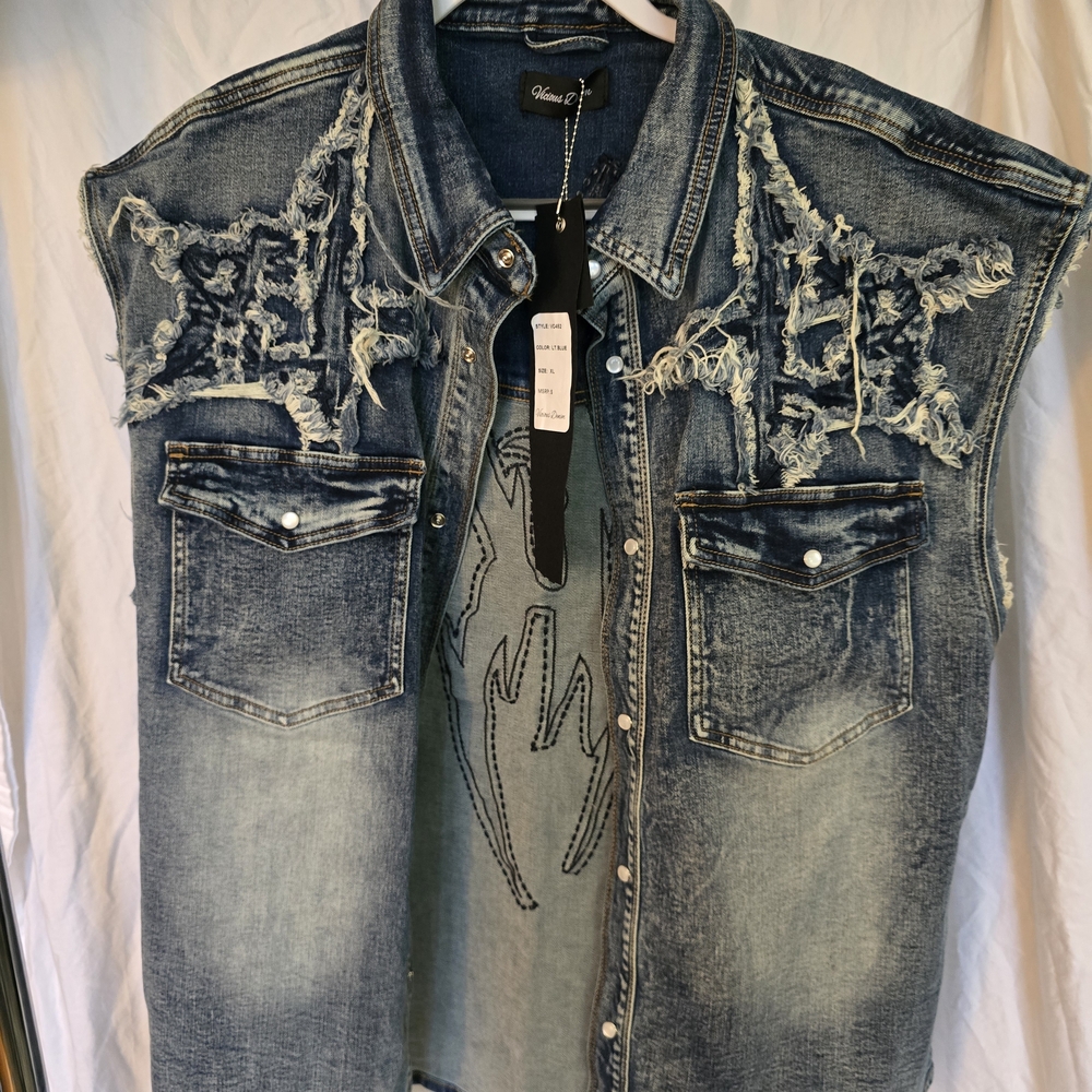 Vicious Denim Jean Vest